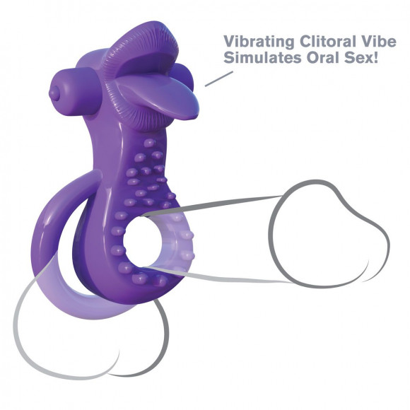 Эрекционное кольцо на пенис и мошонку Lovely Licks Couples Ring