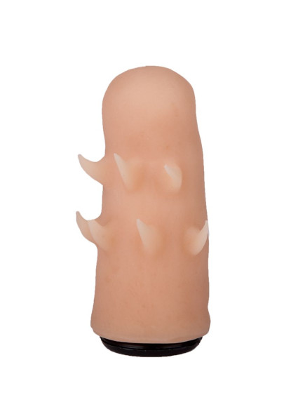 Черный пояс-трусики с двумя телесными насадками Soft-Dolli - 15,7 и 10 см.