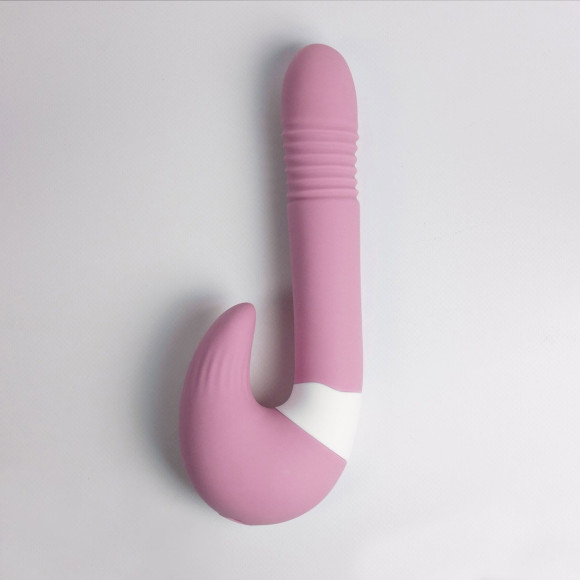 Розовый вибростимулятор зоны G 2-в-1