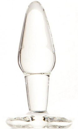 Прозрачная стеклянная анальная пробка - 12 см.