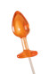 Оранжевый леденец в форме анальной пробки со вкусом амаретто - 29 гр.