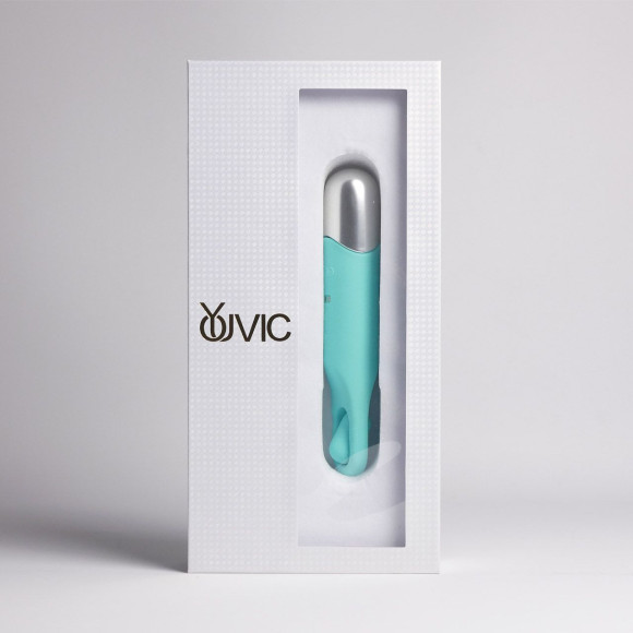 Бирюзовая многофункциональная вибропуля с щеточкой