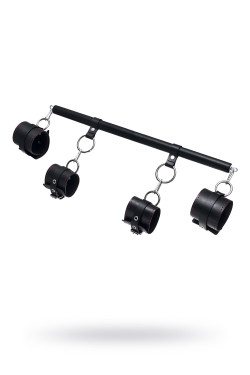 Черная распорка с 4 манжетами для рук и ног