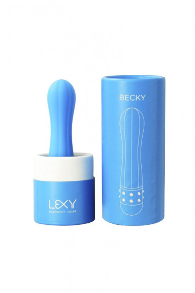 Синий вибратор Becky - 11,5 см.