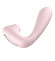 Нежно-розовый L-образный вибратор - 12,3 см.