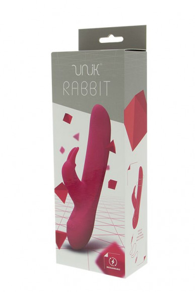 Вибратор с клиторальным отростком UNIK RABBIT - 20,7 см.