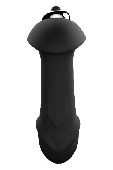 Черный анальный вибромассажер STAR ARROW - 11 см.