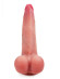 Телесный реалистичный фаллоимитатор с присоской - 30 см.
