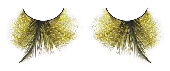 Желто-черные ресницы-перья