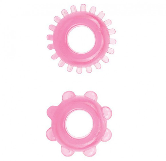 Набор из 2 розовых эрекционных колец SYNERGY TICKLER RING 