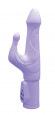 Сиреневый вибромассажёр с клиторальным отростком Mika - 17,8 см.