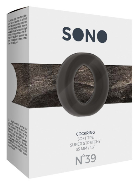 Чёрное эрекционное кольцо Cockring No.39 