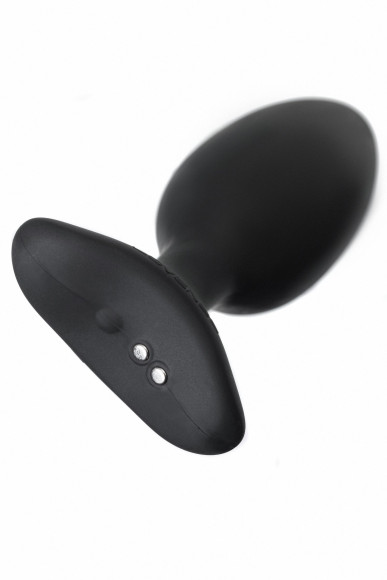 Черная анальная втулка LOVENSE Hush 2 (M) - 13,5 см.