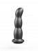 Черная анальная рельефная насадка-фаллоимитатор - 15 см.