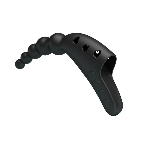 Черный вибратор на палец Jordin - 12,2 см.