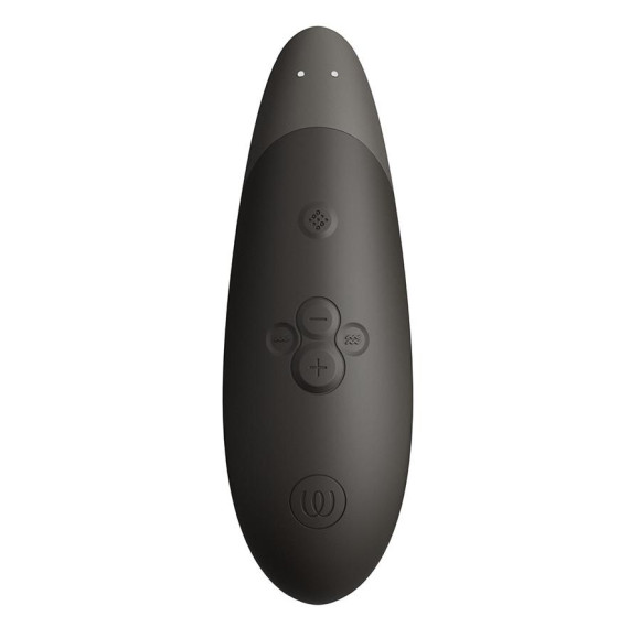 Черный бесконтактный клиторальный стимулятор Womanizer Enhance с вибрацией