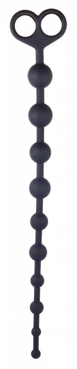 Чёрная анальная цепочка Psyche s - 36 см.