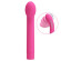 Розовый вибратор с увеличенной головкой Logan - 16,6 см.