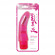 Розовый вибратор с загнутым кончиком VIBRATOR JAMMY JELLY TRENDY GLITTER - 20,5 см.