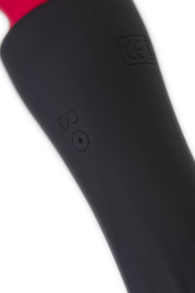 Черно-красный двусторонний вибромассажер Black&Red - 21 см.