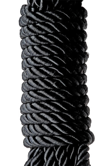 Черная веревка для шибари DELUXE BONDAGE ROPE - 5 м.
