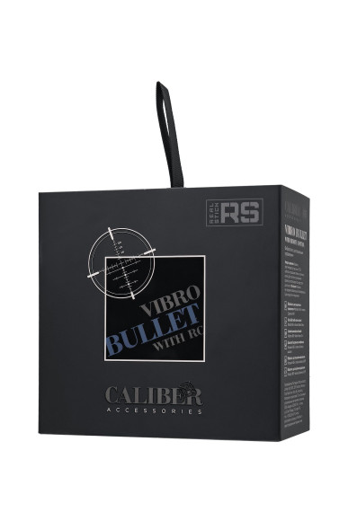 Черная перезаряжаемая вибропуля с пультом ДУ RealStick CALIBER