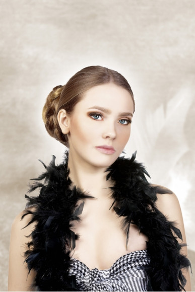 Густые черные накладные реснички Premium