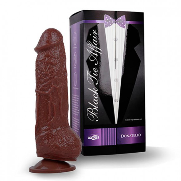 Коричневый фаллоимитатор Skinsation Black Tie Affaire Donatello - 17 см.
