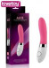 Гладкий розовый вибратор Alice - 17,4 см.