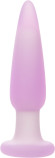 Сиреневая анальная пробка Slender Probe с вибрацией - 11,5 см.