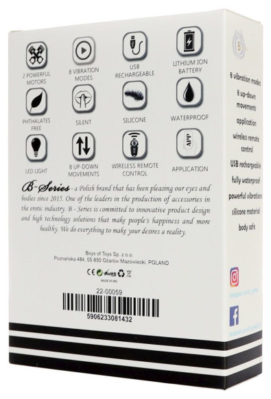 Черный L-образный вибромассажер простаты с пультом ДУ