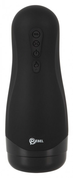 Черный вибромастурбатор с подогревом Masturbator with 3 Functions