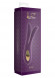 Фиолетовый сплит-вибромассажёр Flare Bunny - 16 см.