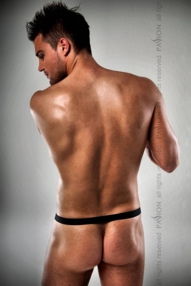 Эффектные серебристые трусики-стринги