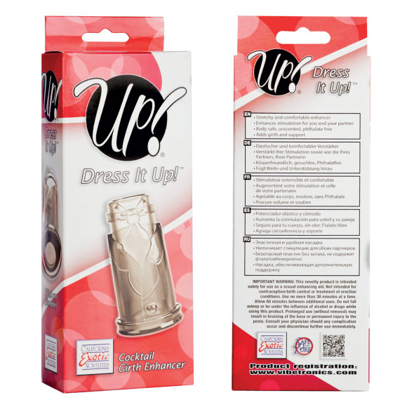 Насадка на пенис Up! Dress It Up! Cocktail Girth Enhancers Smoke