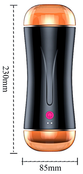 Двусторонний мастурбатор с вибрацией - вагина и анус