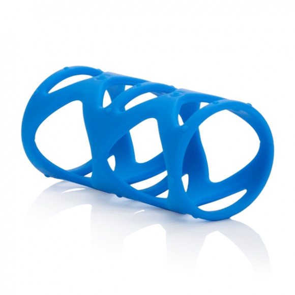 Набор насадок на пенис голубого цвета Posh Silicone Lovers Cages