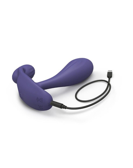 Темно-синий вибромассажер Witty P&G Vibrator with Remote Control