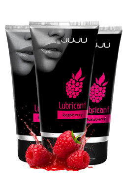 Набор из 3 съедобных лубрикантов JUJU со вкусом малины