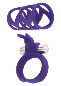Набор фиолетовых насадок TICKLER BUNNY RING SET