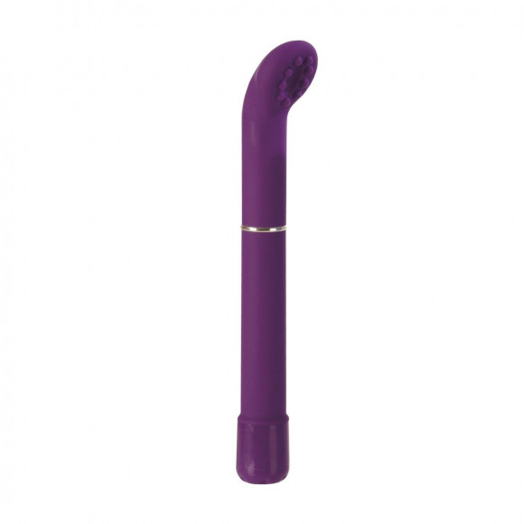 Фиолетовый вибратор с загнутым кончиком i9 Teaser Exciters - 17 см.