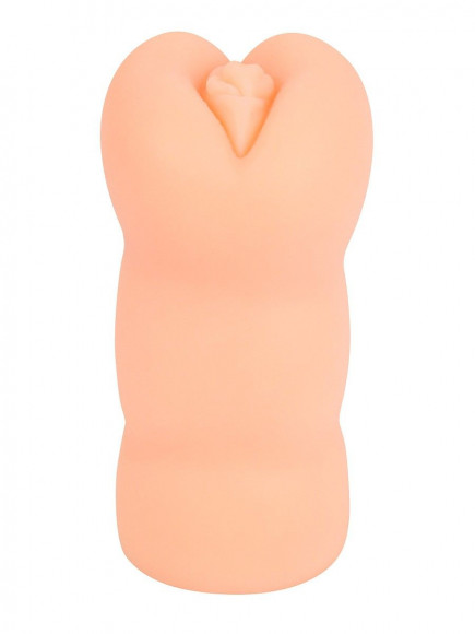 Телесный мастурбатор-вагина с 2 эрекционными кольцами в комплекте