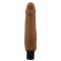 Коричневый вибратор с эффектом скользящей кожи Waldorf - 21,5 см.