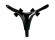 Черные лаковые трусики-стринги с бантиками
