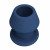 Синяя анальная пробка с открытым каналом - 8,7 см.
