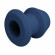 Синяя анальная пробка с открытым каналом - 8,7 см.