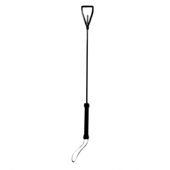 Виниловый черный стек Riding Crop Bare Bondage - 70 см.