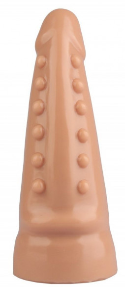 Телесная анальная втулка с шипиками - 21 см.