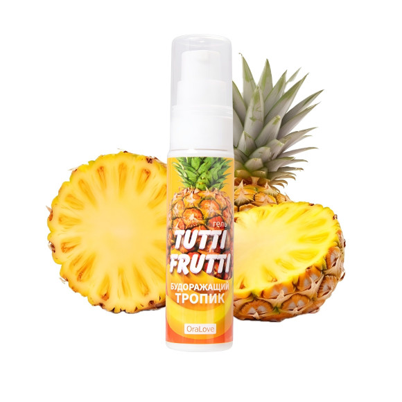 Гель-смазка Tutti-Frutti со вкусом тропических фруктов - 30 гр.
