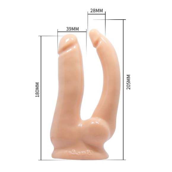 Страпон с двумя фаллосами и вибрацией